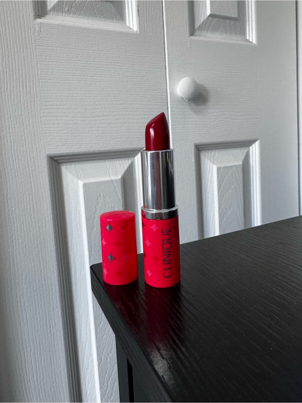 Clinique Pink Tube Red Lipstick- Cherry Pop